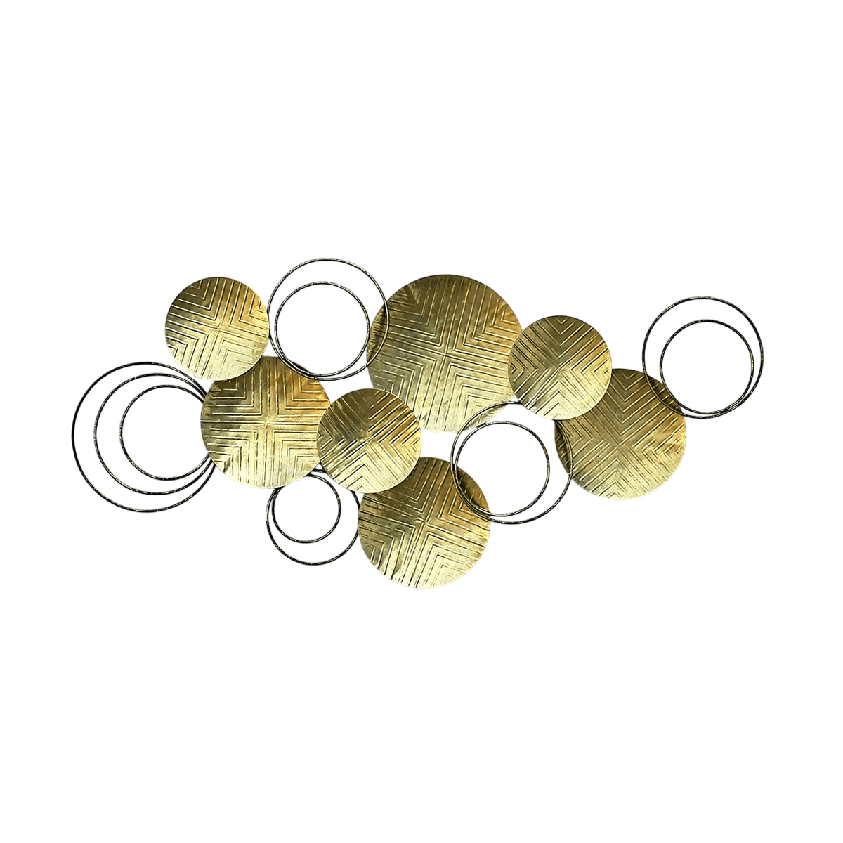 IRON BIG WALL ART (GOLD & BLACK)